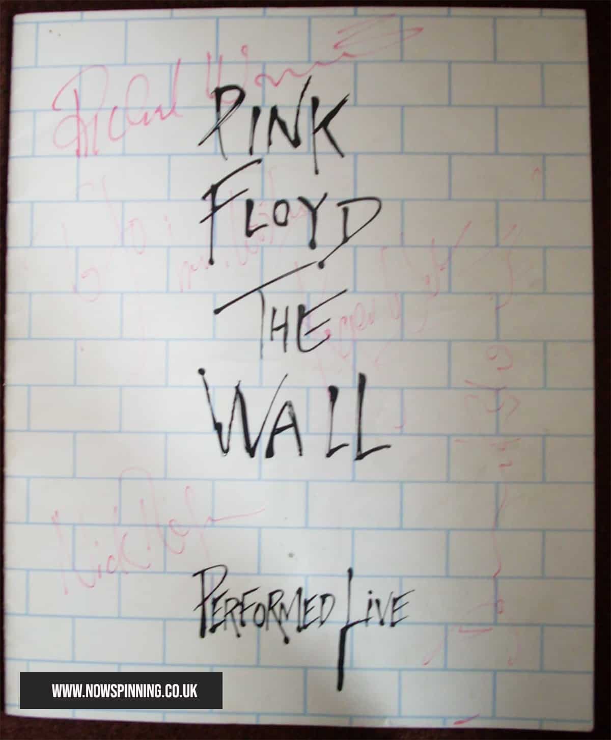 Pink Floyd The Wall Signed Tour Book