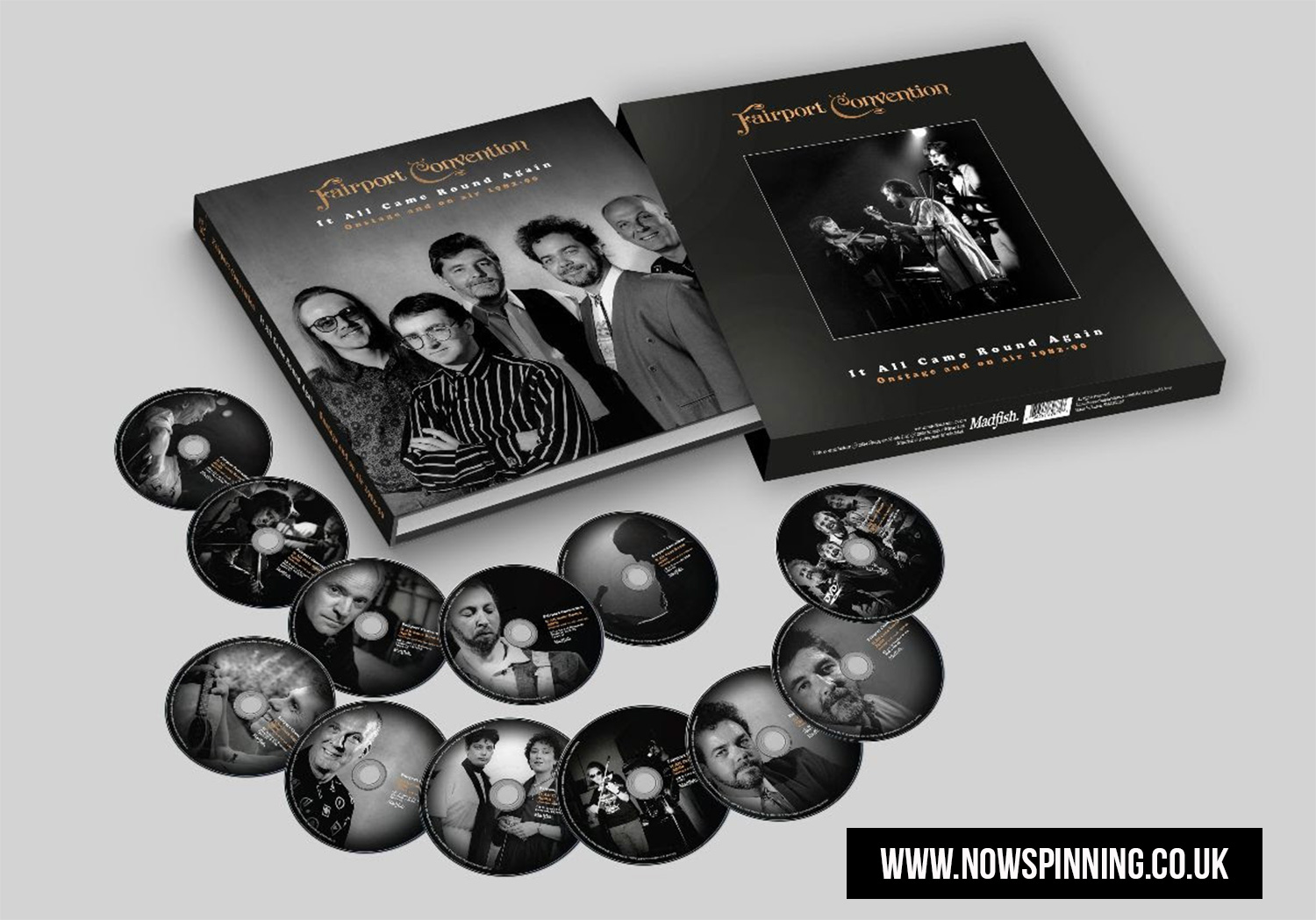 Fairport Convention's Deluxe Box Set "It All Came Around Again: Onstage and On Air 1982-90" From Reissue specialists Madfish.