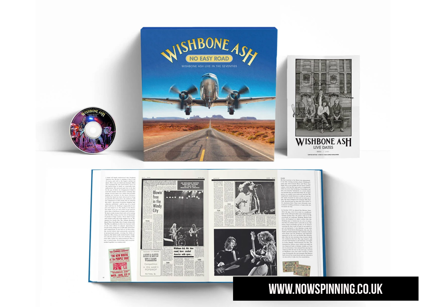 Wishbone Ash 'No Easy Road' Photo Book & CD 6th September